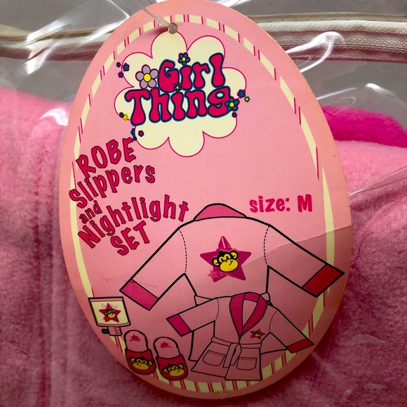 NEW GIRL THING Pink Robe, Slippers & Night Light - Picture 3 of 12